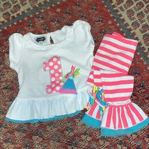 Mud Pie 1 Year Old Birthday Set